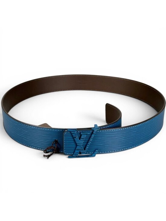 Louis Vuitton Ceinture LV Initial 40 Epi Leather Belt Blue Brown main image 12